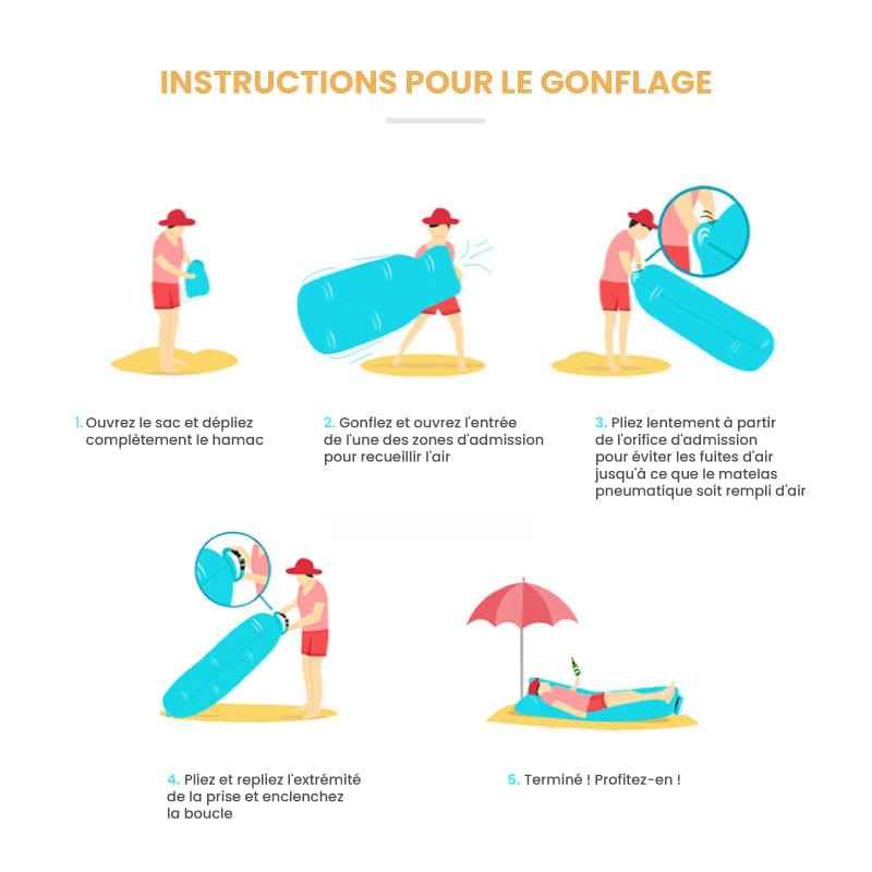 Hamac Gonflable en Toile de Parachute | Davi